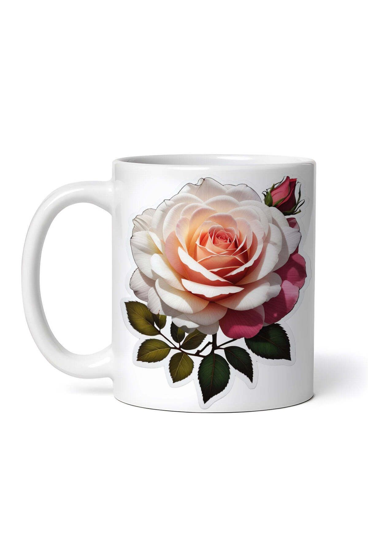 OEM Cană Albă Personalizată, Trandafir Cu Boboci, Inovatix . 330ml - One Size