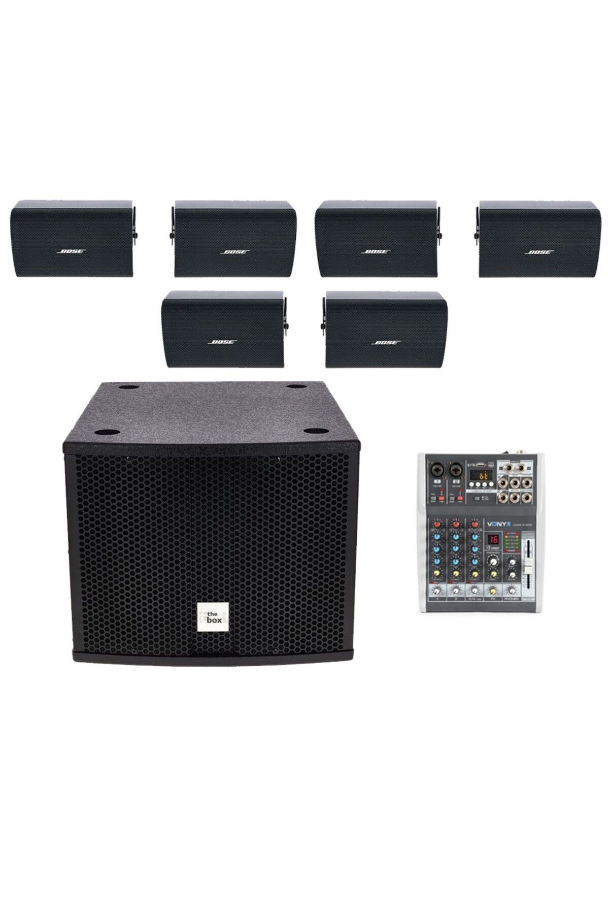 Bose-Ambient audio system 6.1, active subwoofer + 6 Bose FS2SE, Bluetooth, USB 1