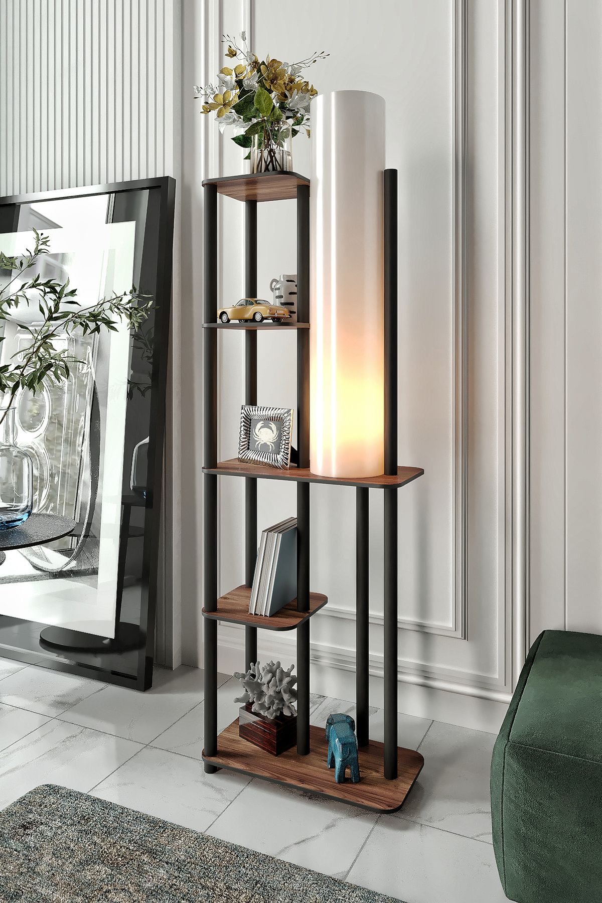 Home Moda Raflı Kitaplık Lambader