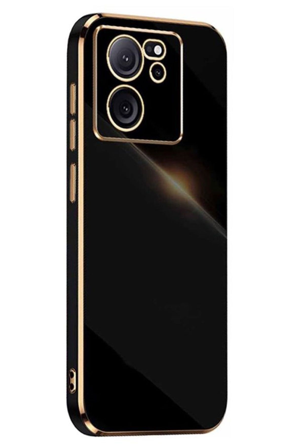 CEPSTOK Xiaomi 13T/13T Pro Kılıf Kenar Detaylı Yumuşak Parlak Silikon