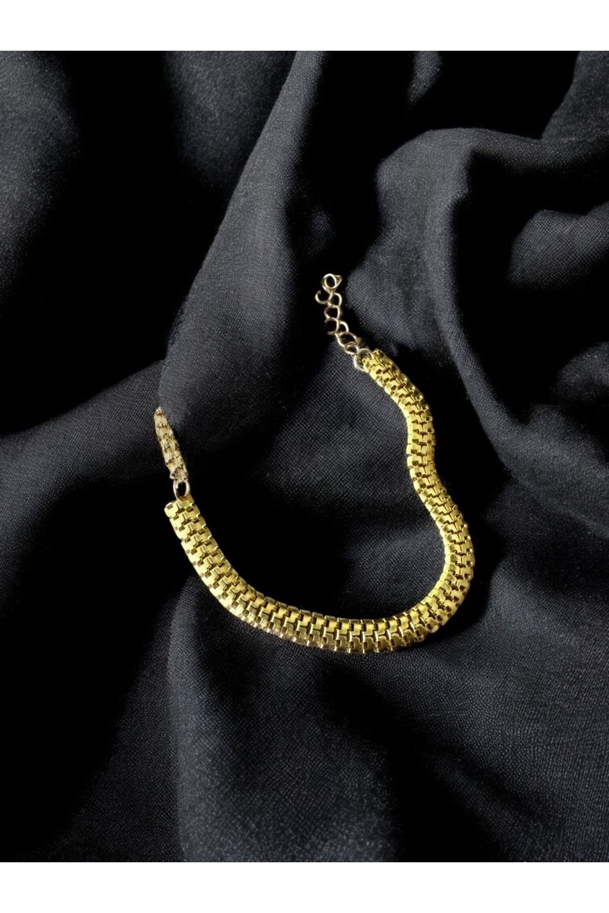 SOFT İTALYAN BİLEKLİK KALIN GOLD KAPLAMA ÇELİK KARARMAZ