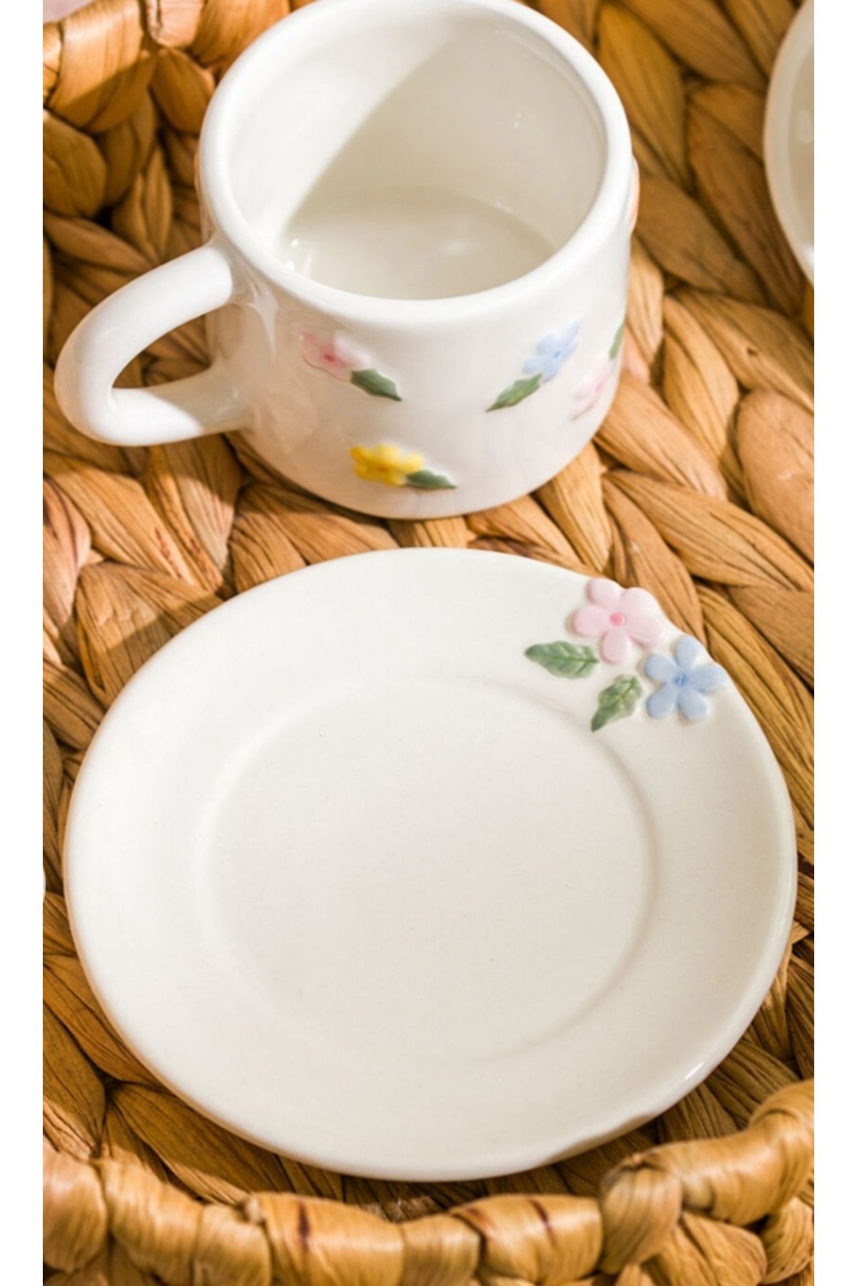 LC Waikiki-Mixed Flower Patterned Ceramic Coffee Cup Set for 2 Persons 90 ml (P&M) 2