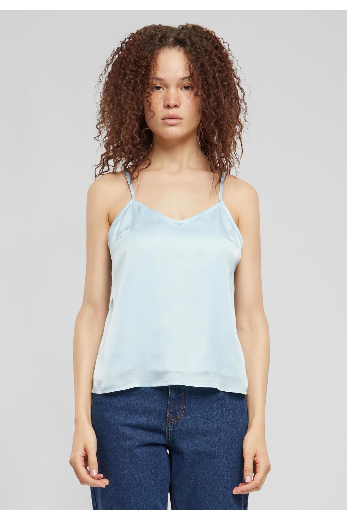 Urban Classics-Damen Ladies Viscose Satin Slip Top 7