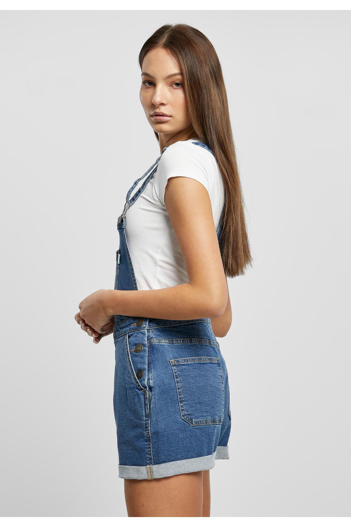 Urban Classics-Damen Ladies Short Dungaree 7