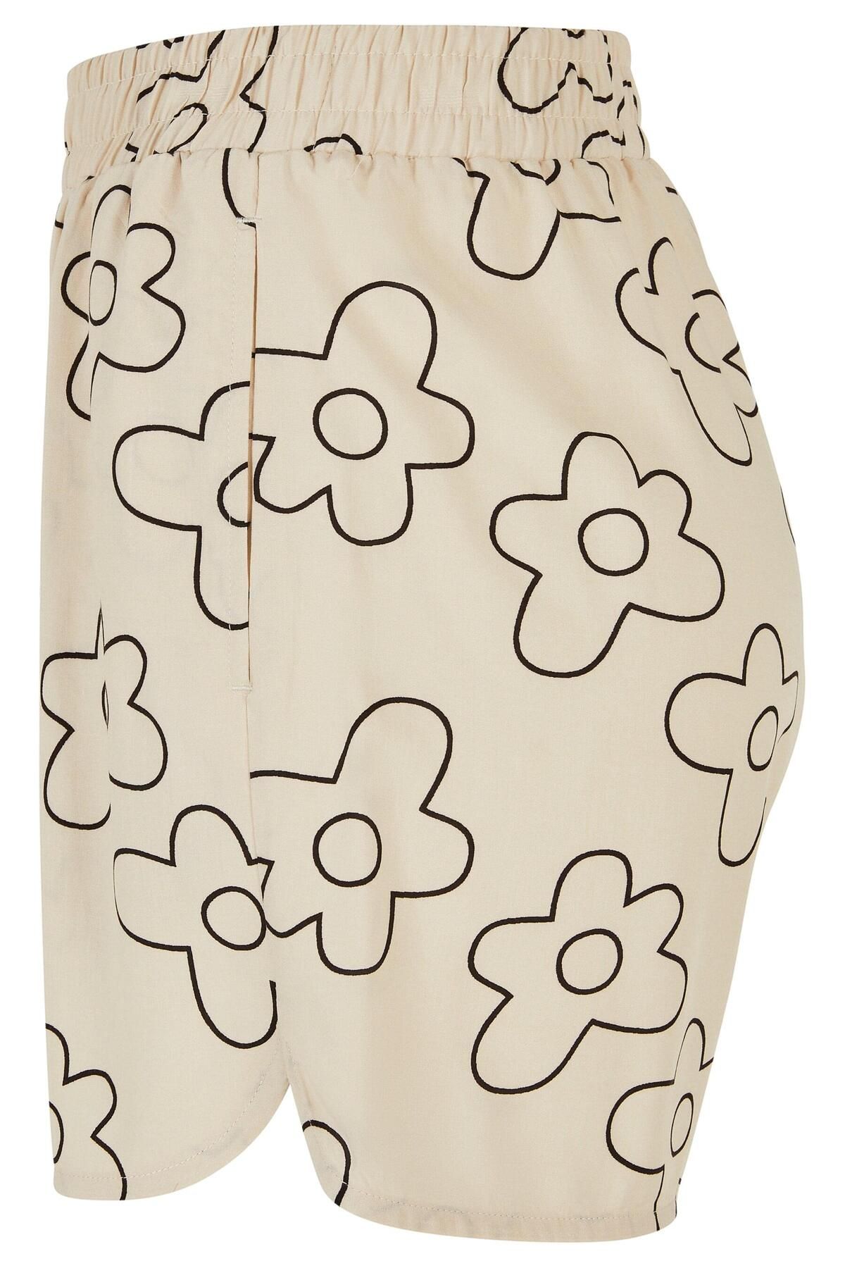 Urban Classics-Damen Ladies Aop Viscose Resort Shorts 4