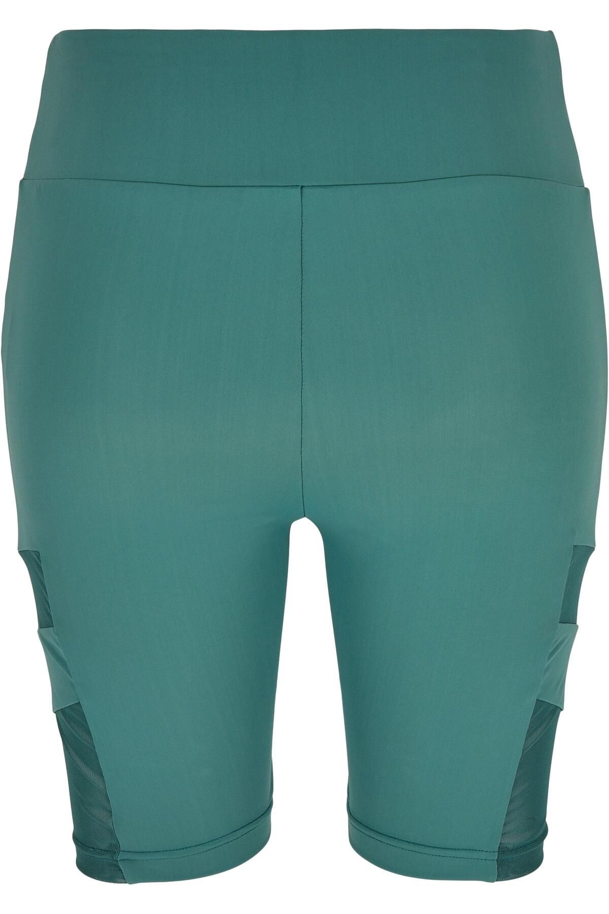 Urban Classics-Damen Ladies High Waist Tech Mesh Cycle Shorts 2