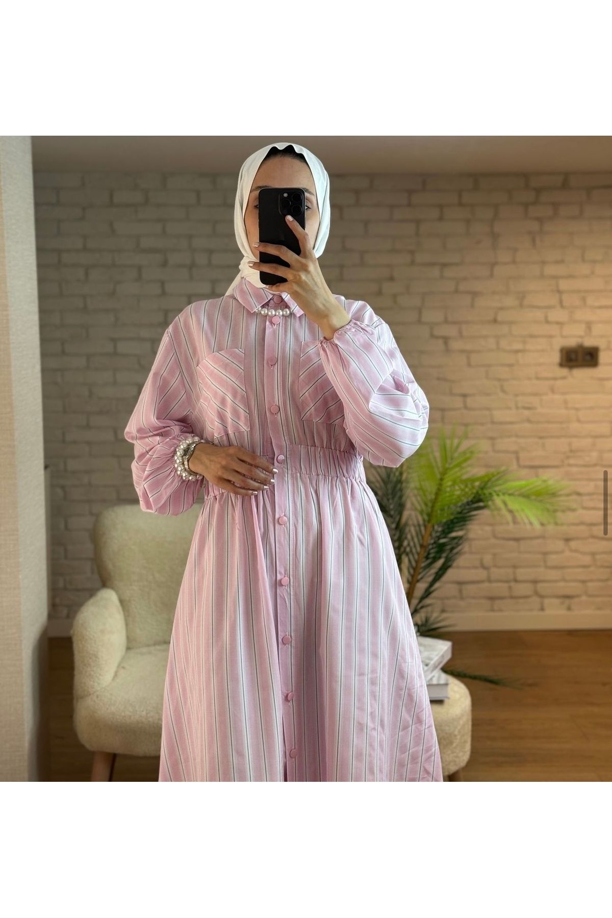 Kağanbutik Çizgili Spor Elbise