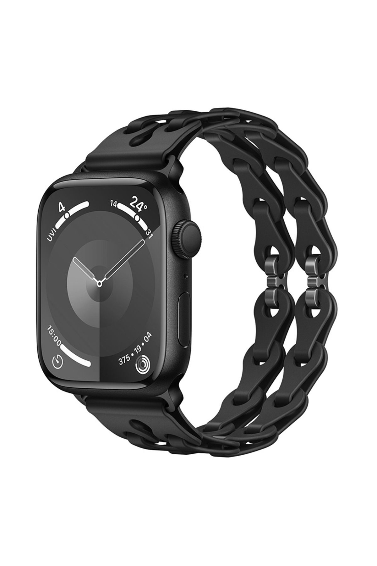 redmud teknoloji Apple Watch 4 5 6 7 8 9 10 Se Ultra 44-45-46-49mm İle Uyumlu Yumuşak Silikon Zincir Dizayn Kordon