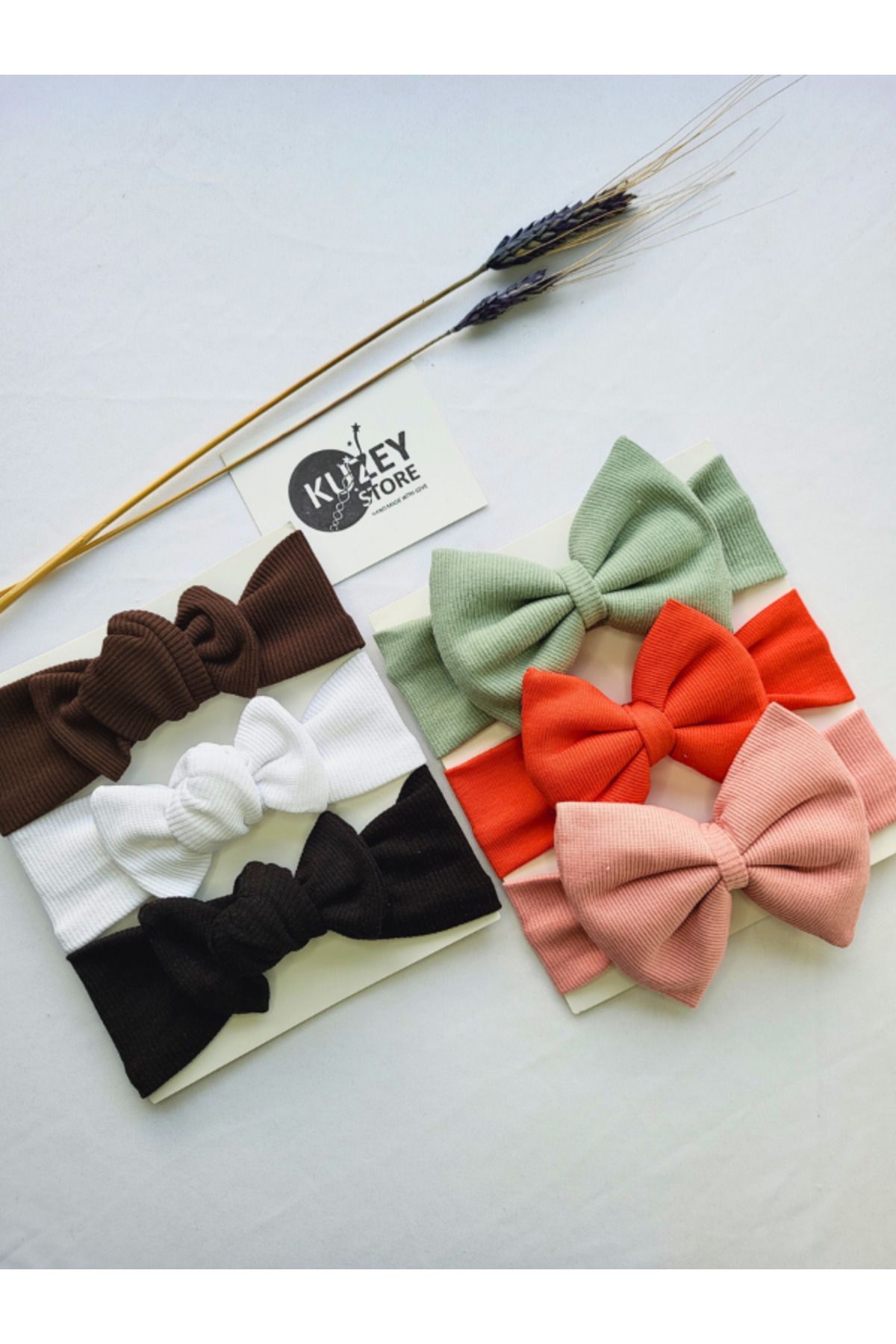 KUZEY STORE Kız Bebek 0-3 Yaş Uyumlu 3'lü Bandana Seti | Pamuklu ve Elastik