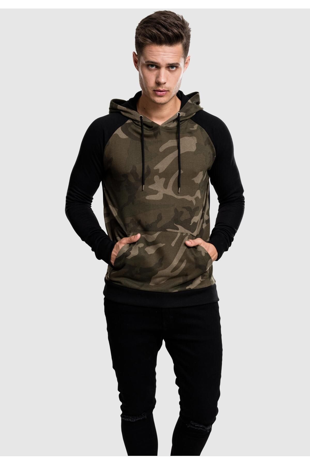Urban Classics-Herren Camo Contrast Raglan Hoody 6