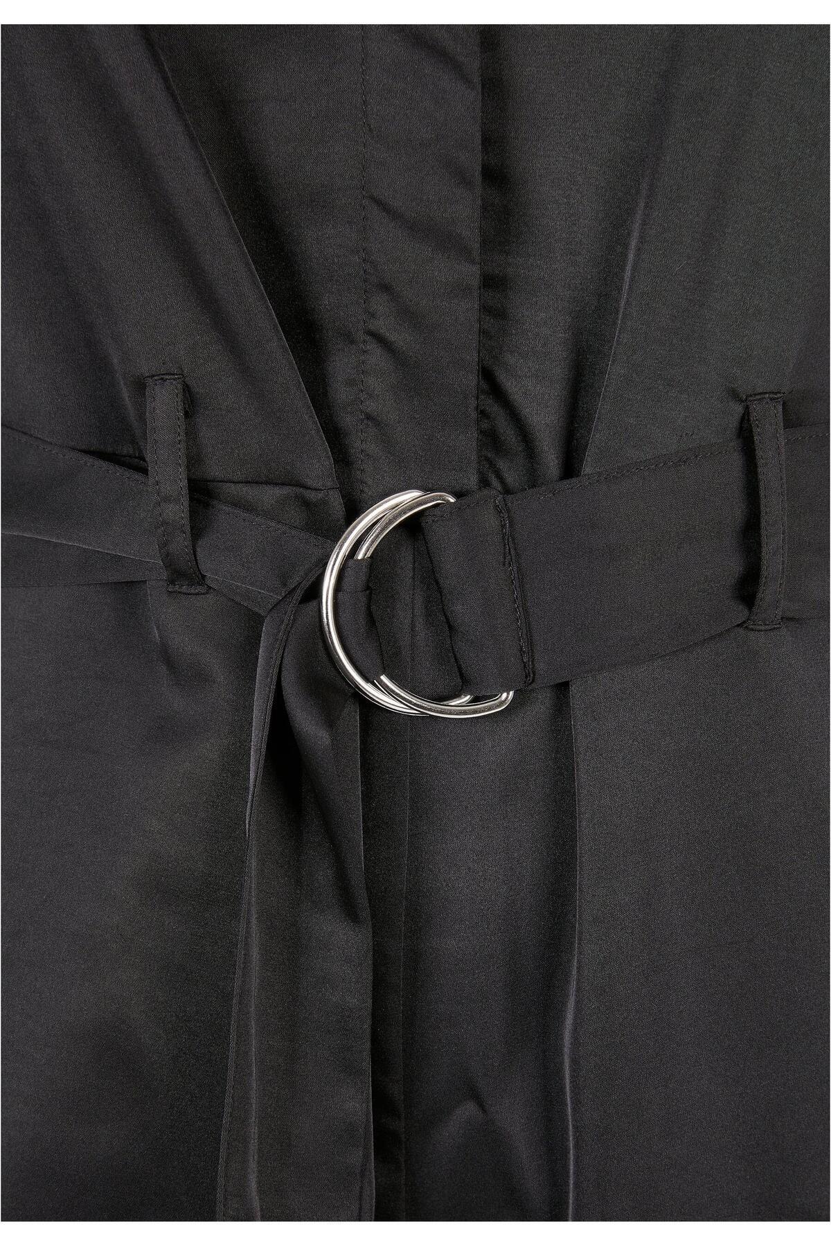 Urban Classics-Damen Ladies Satin Wide Leg Belt Jumpsuit 5