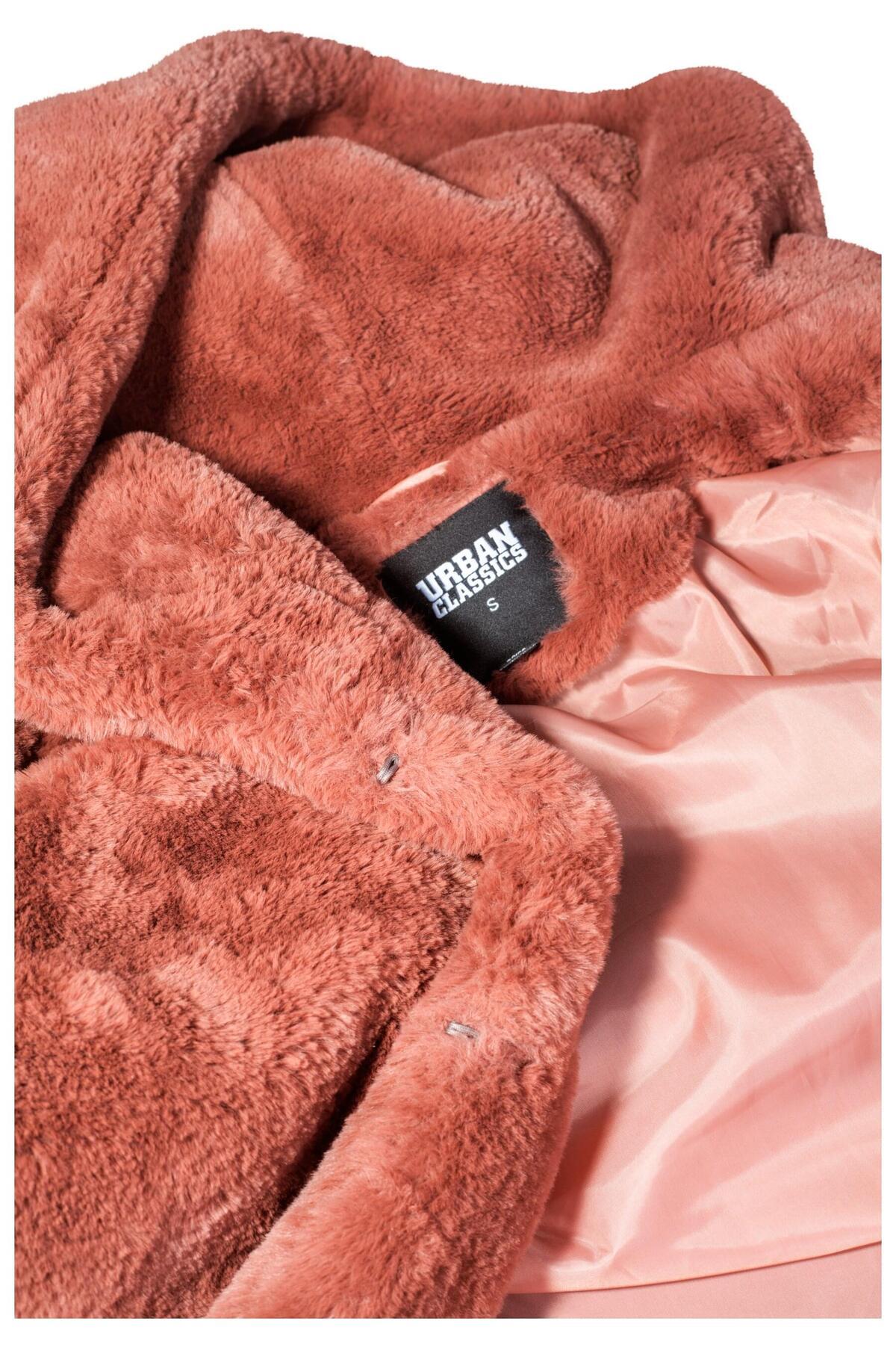Urban Classics-Damen Ladies Hooded Teddy Coat 7