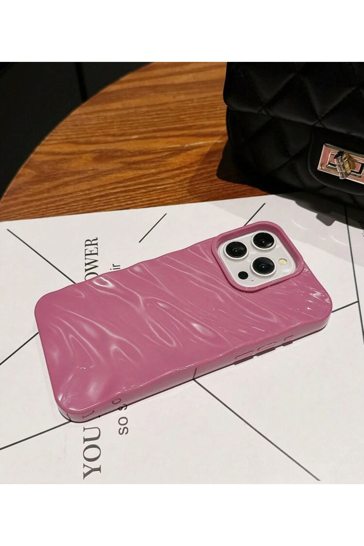 FİŞNEİLETİŞİM İPHONE 16 PROMAX UYUMLU DALGALI DESENLİ KILIF