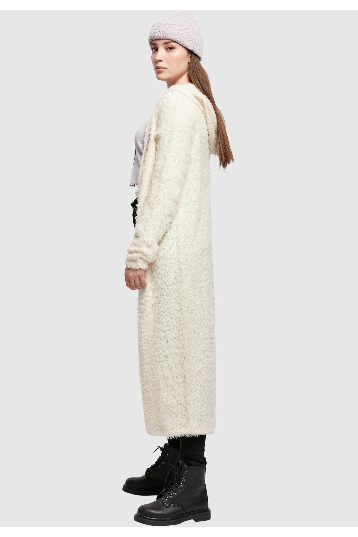 Urban Classics-Damen Ladies Hooded Feather Cardigan 4
