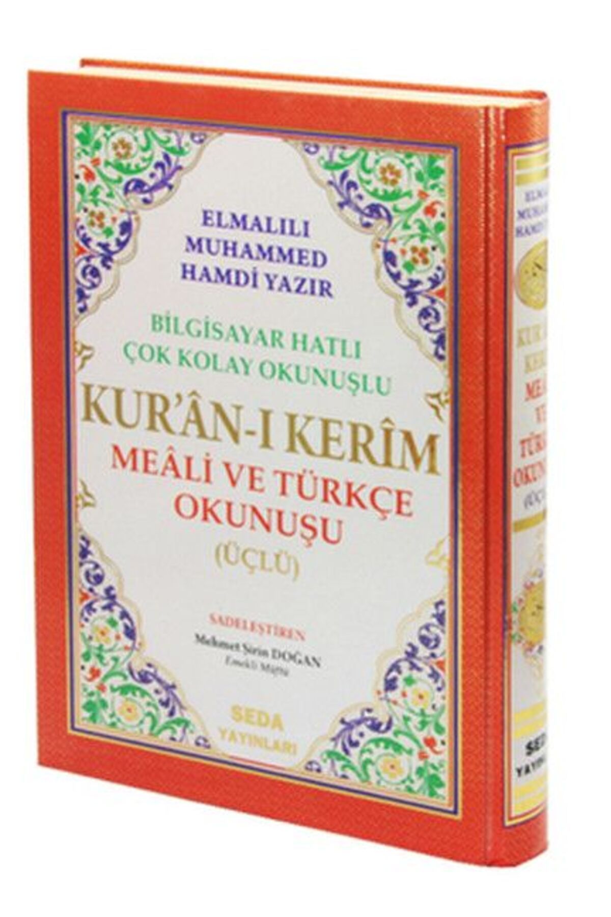 Seda Yayınları Kuranı Kerim Meali ve Türkçe Okunuşlu Rahle Boy Bilgisayar Hatlı Üçlü Kod004