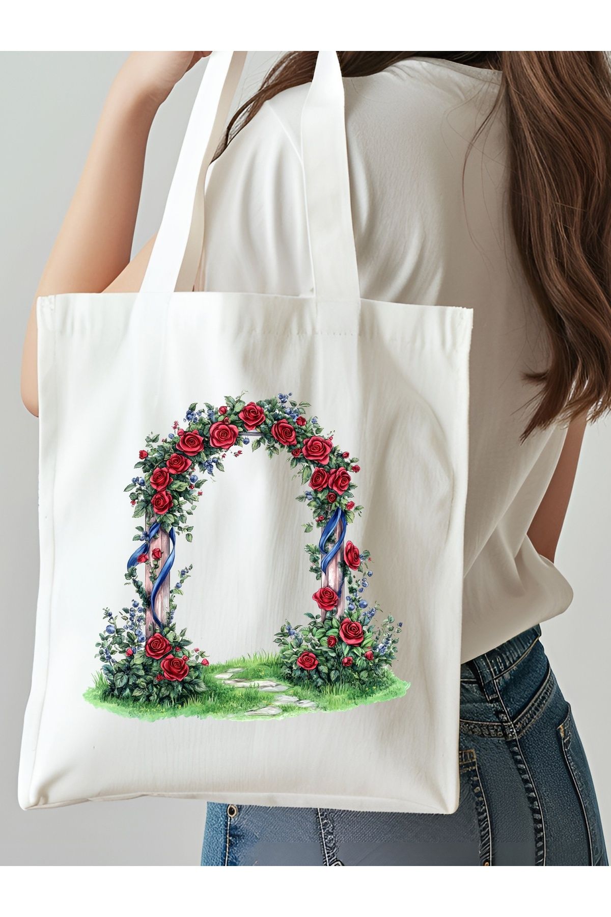 NKTCOLLECTİON Omuz Çantası, Plaj Çantası, Tote bag, Kadın Çanta, Bez Çanta, Çanta