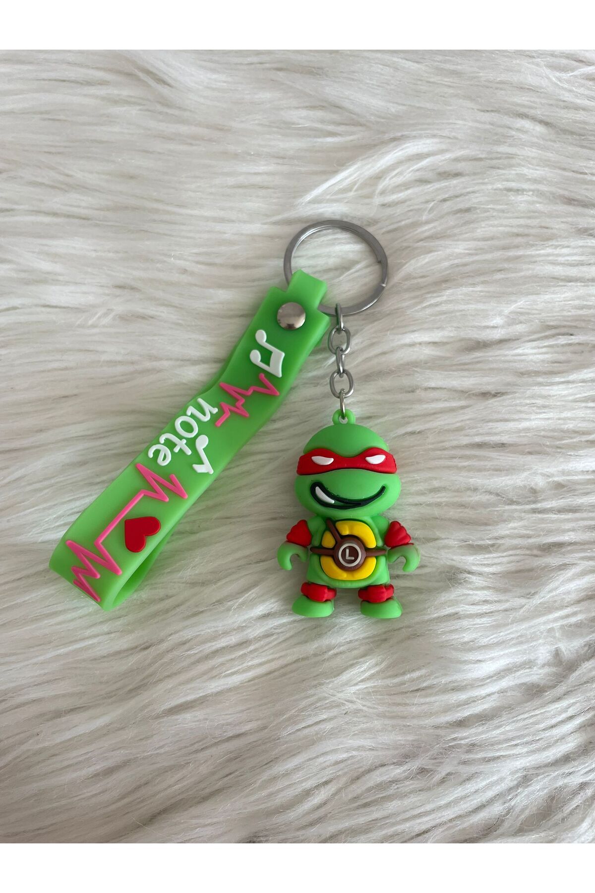 Minik Tutku Ninja Kaplumbağalar Figürlü 3D Silikon Anahtarlık Ve Çanta Aksesuarı