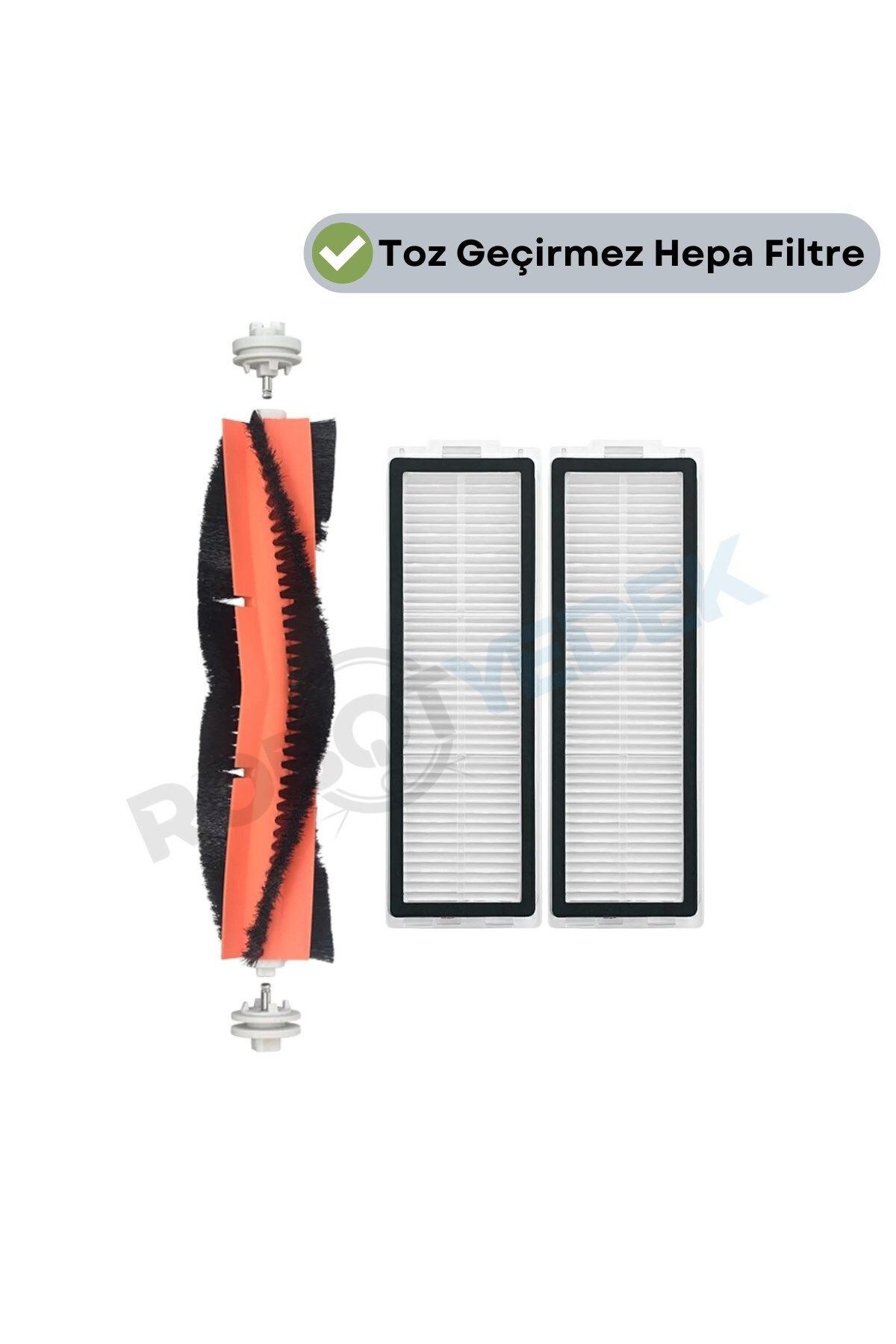 robotyedek Xiaomi X20 Max X20 Pro (PLUS DEĞİL!) Uyumlu Yedek Ana Fırça ve Hepa Filtre-3 Parça
