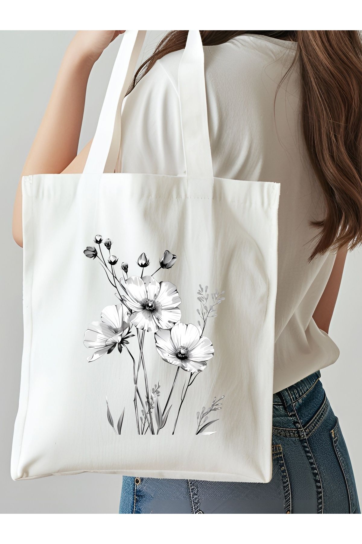 NKTCOLLECTİON Omuz Çantası, Plaj Çantası, Tote bag, Kadın Çanta, Bez Çanta, Çanta