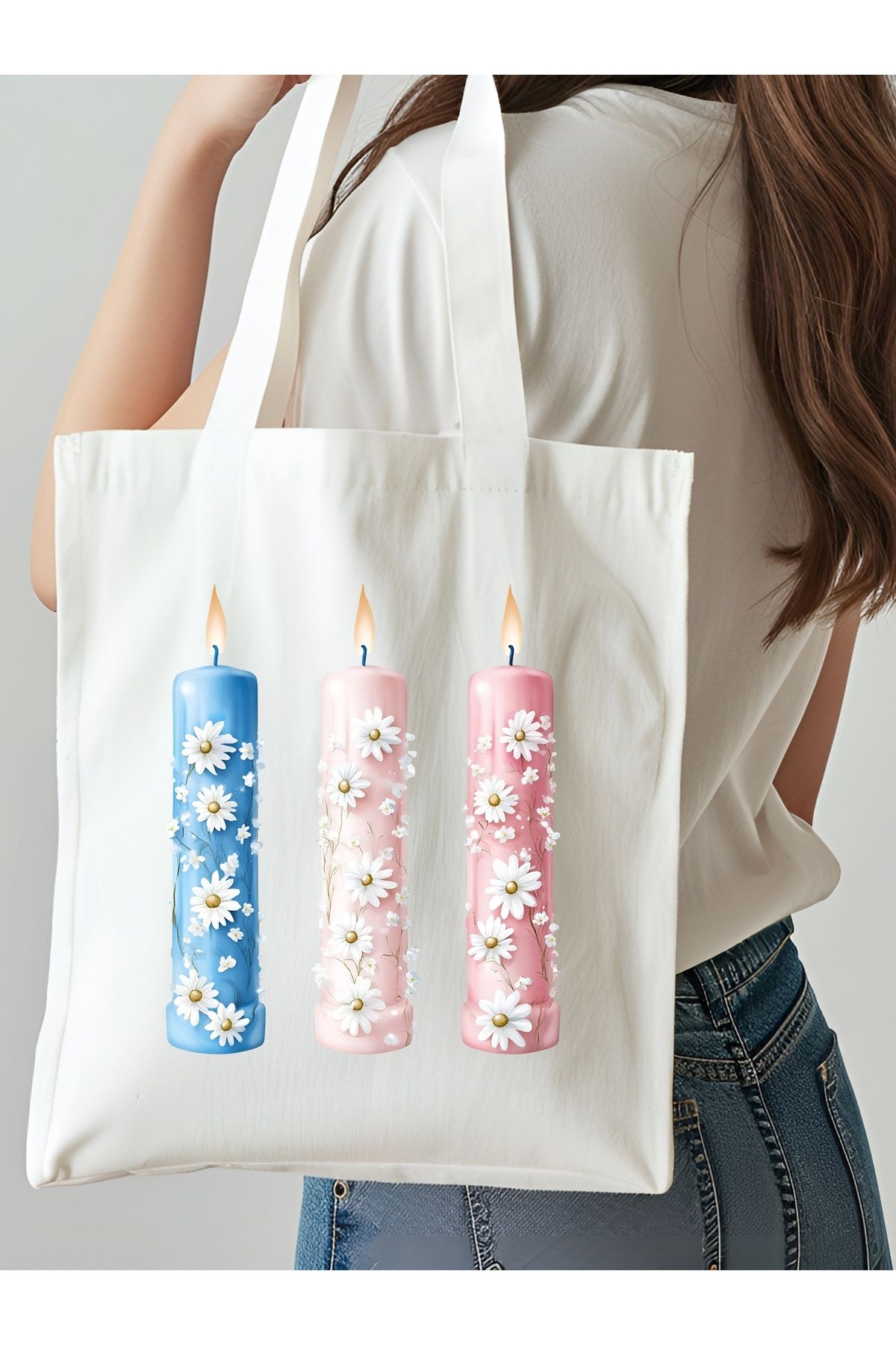 NKTCOLLECTİON Omuz Çantası, Plaj Çantası, Tote bag, Kadın Çanta, Bez Çanta, Çanta