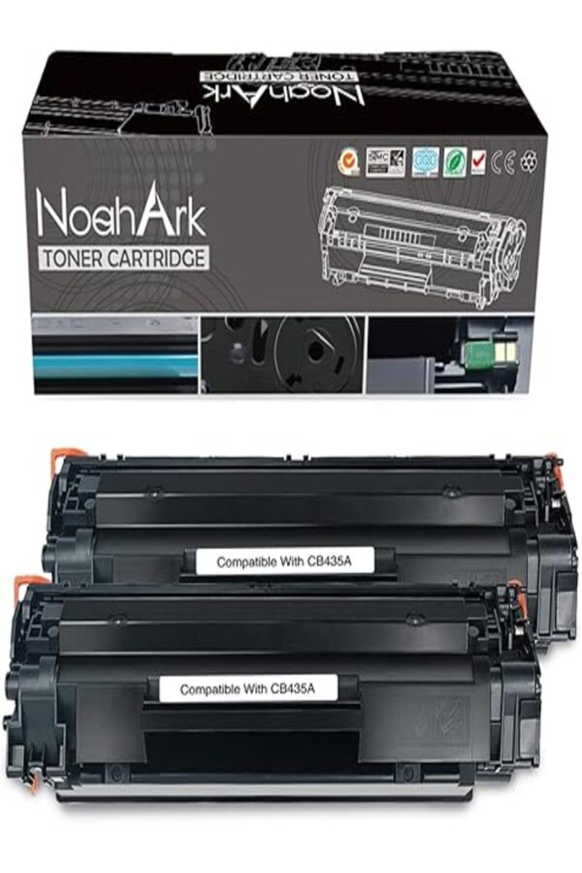 HP LaserJet P1005 P1006 P1007 P1008 P1009 Yazıcı için CB435A 35A (2 Siyah) AURA TONER