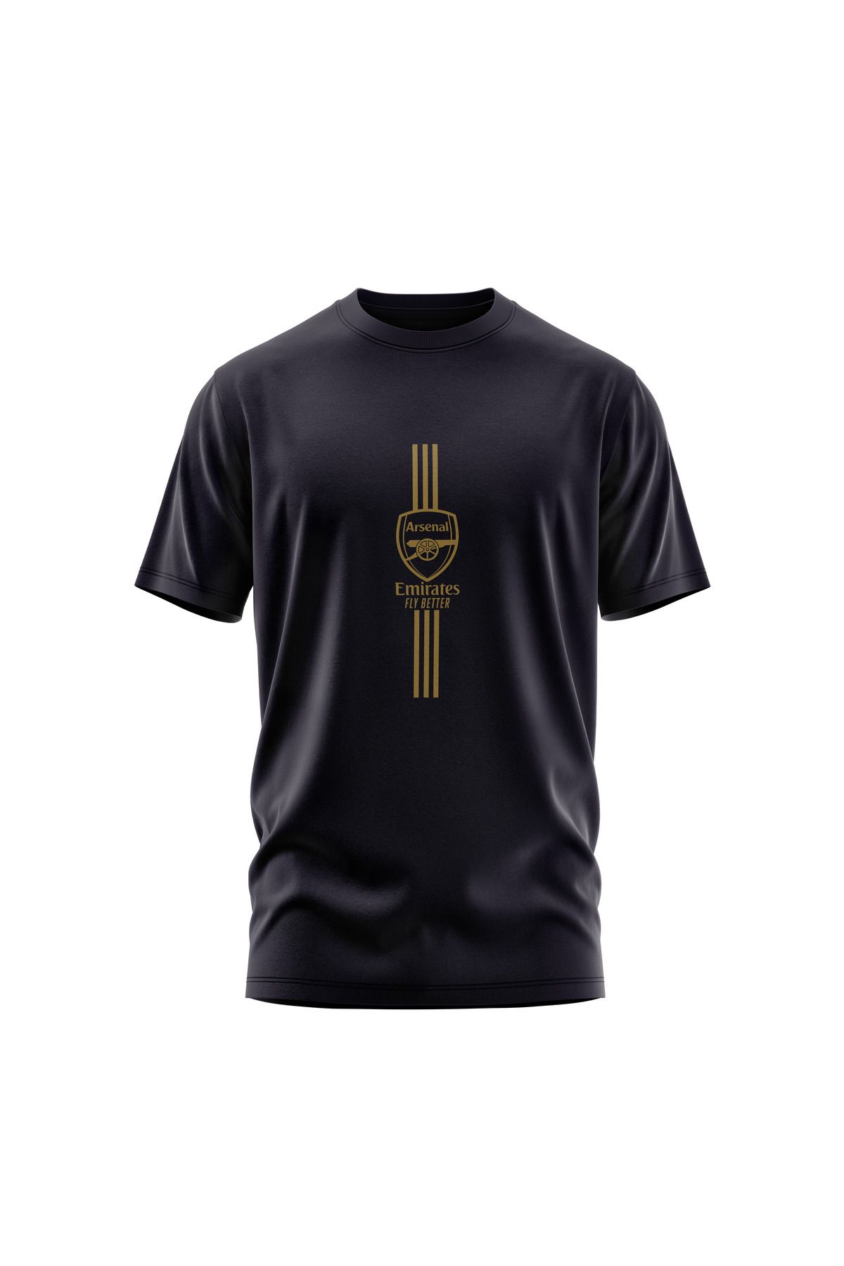 Scudetto T-Shirt Arsenal 3 Çizgi Gold Unisex Tişört