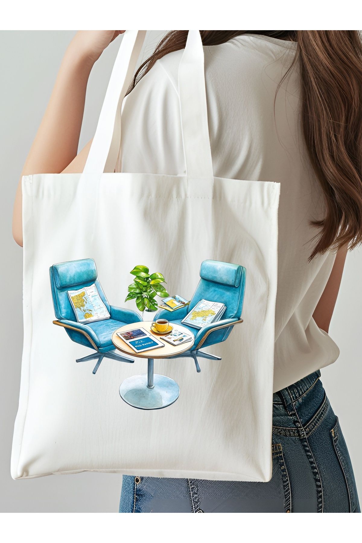 NKTCOLLECTİON Omuz Çantası, Plaj Çantası, Tote bag, Kadın Çanta, Bez Çanta, Çanta
