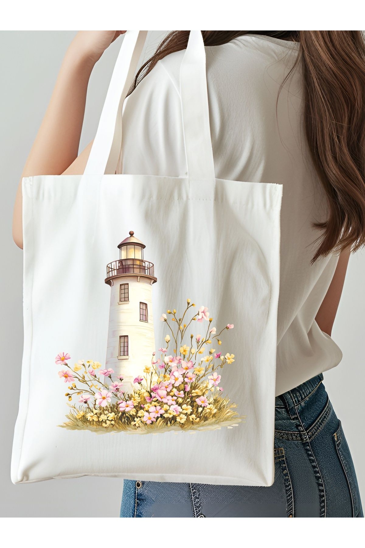 NKTCOLLECTİON Omuz Çantası, Plaj Çantası, Tote bag, Kadın Çanta, Bez Çanta, Çanta