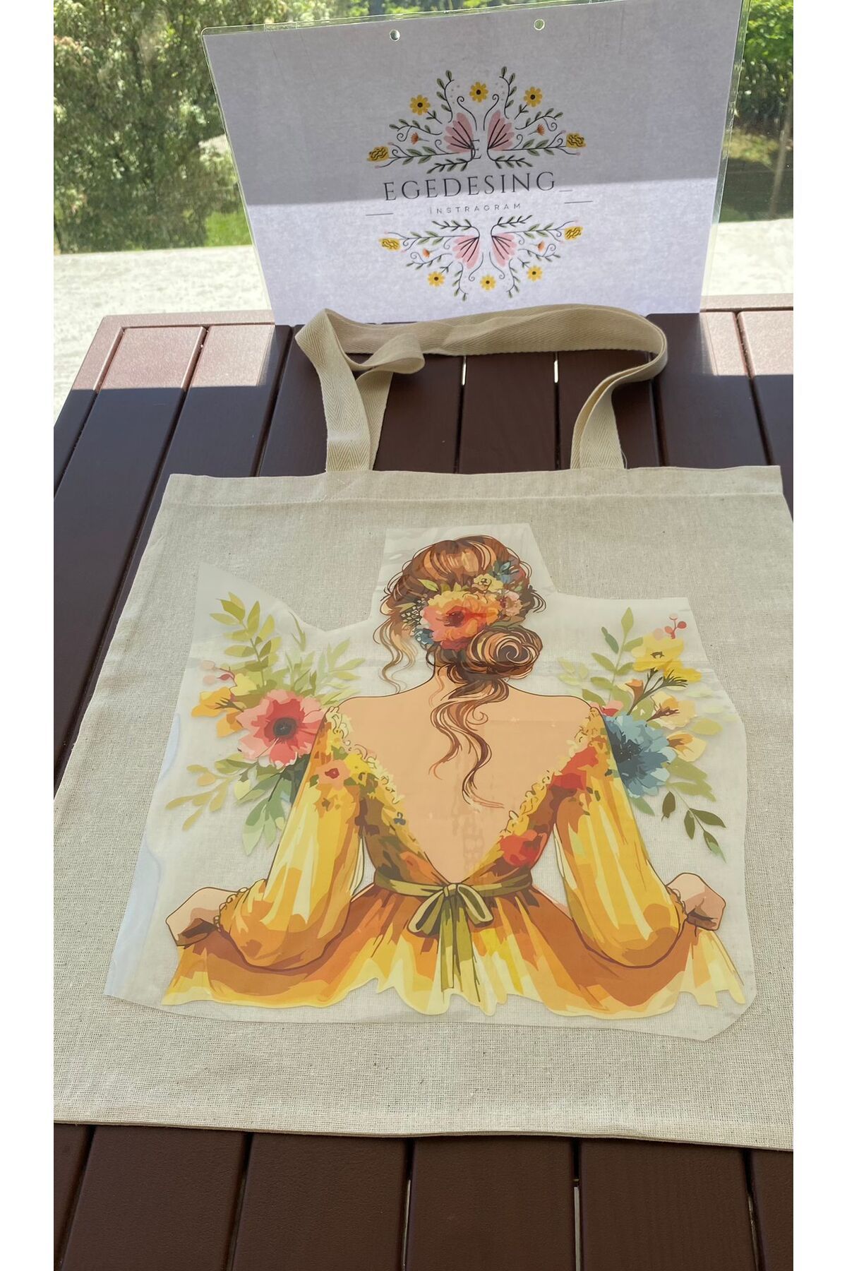 EGE DESIGN Baskılı Bez Çanta 30x40 Cm