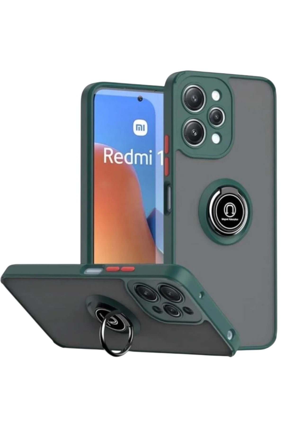 KILIF HOUSE Xiaomi Redmi 12 Uyumlu Parmak İzi Tutmayan Standlı Ultra Dayanıklı Koruyucu Kılıf