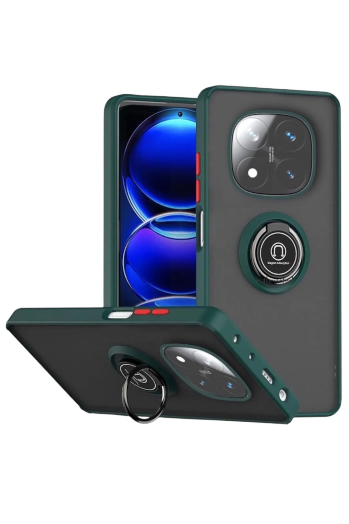 KILIF HOUSE Xiaomi Redmi Note 14 Pro 5G Uyumlu Parmak İzi Tutmayan Standlı Ultra Dayanıklı Koruyucu Kılıf
