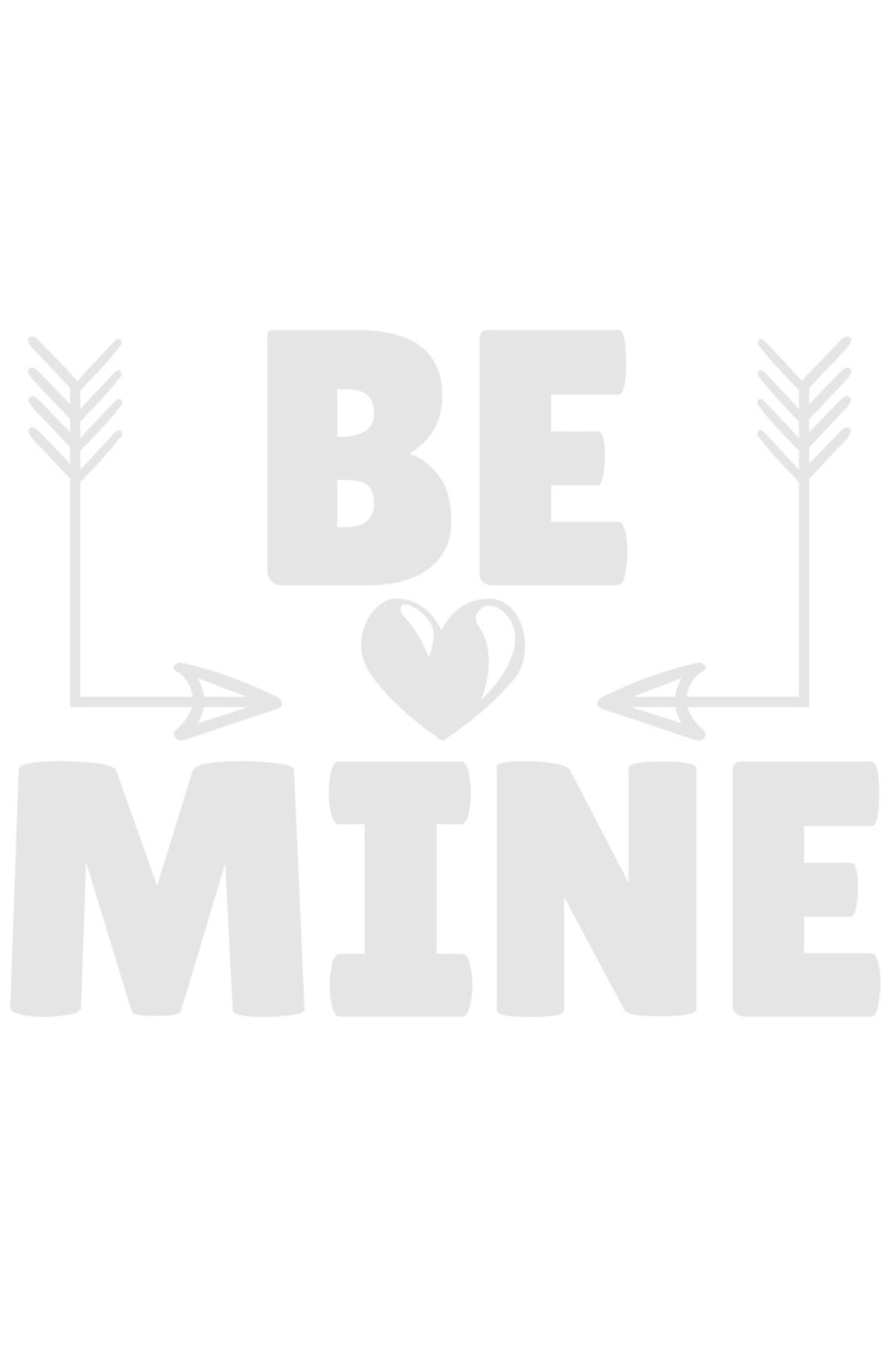StoryGift Romania Sticker Eticheta 40cm Exterior Cu Inimioara Si Textul In Engleza "be Mine" - Fii A Mea , Vinyl - One Size