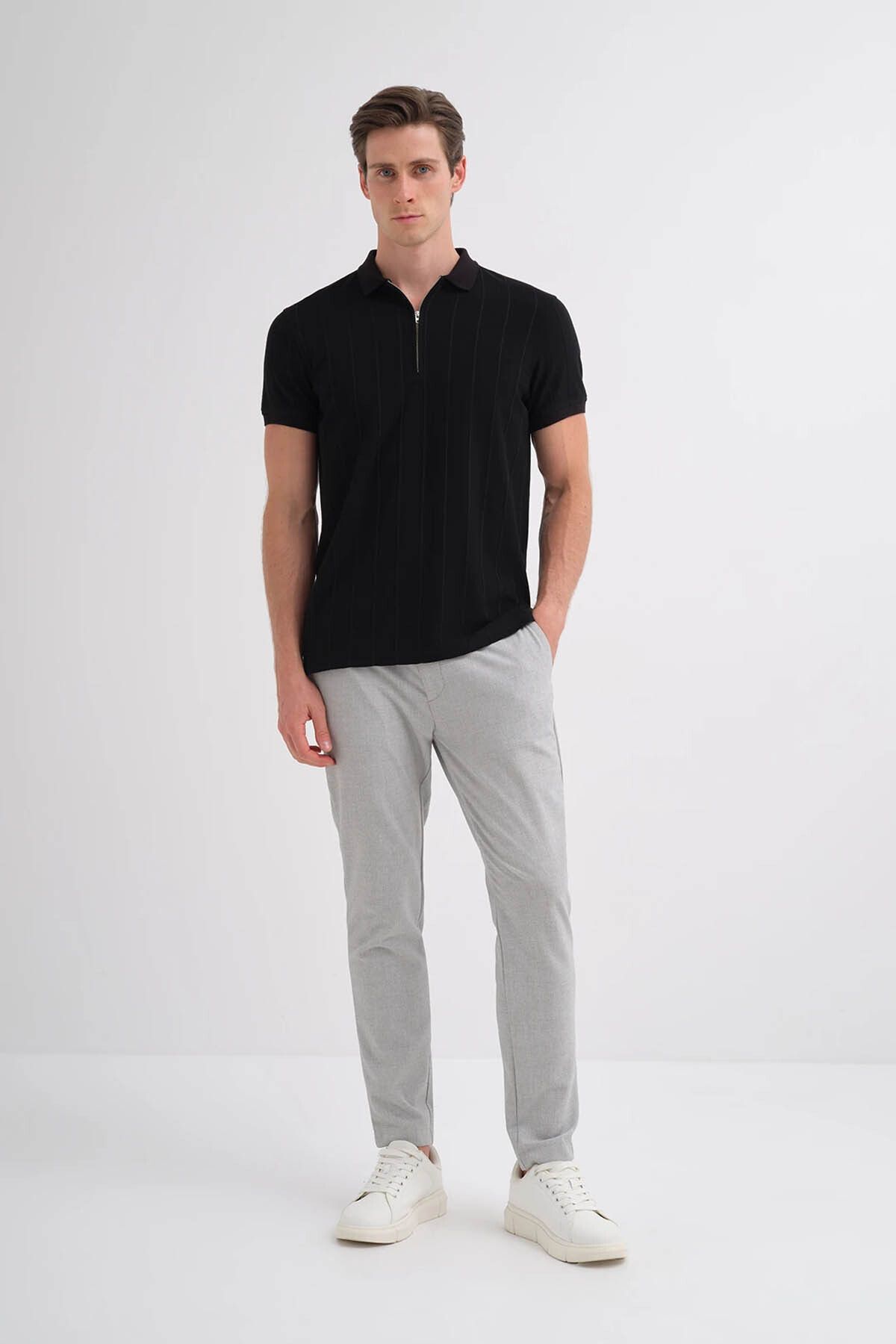 Cazador Siyah Erkek Polo Yaka T-shirt 4238