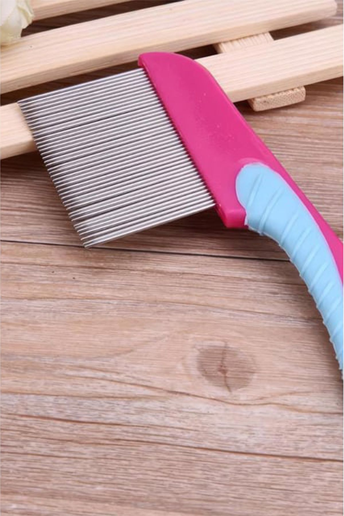 CİYU TİCARET Kısa saplı metal bit tarağı bit pire ayıklayıcı metal tarak kısa saplı