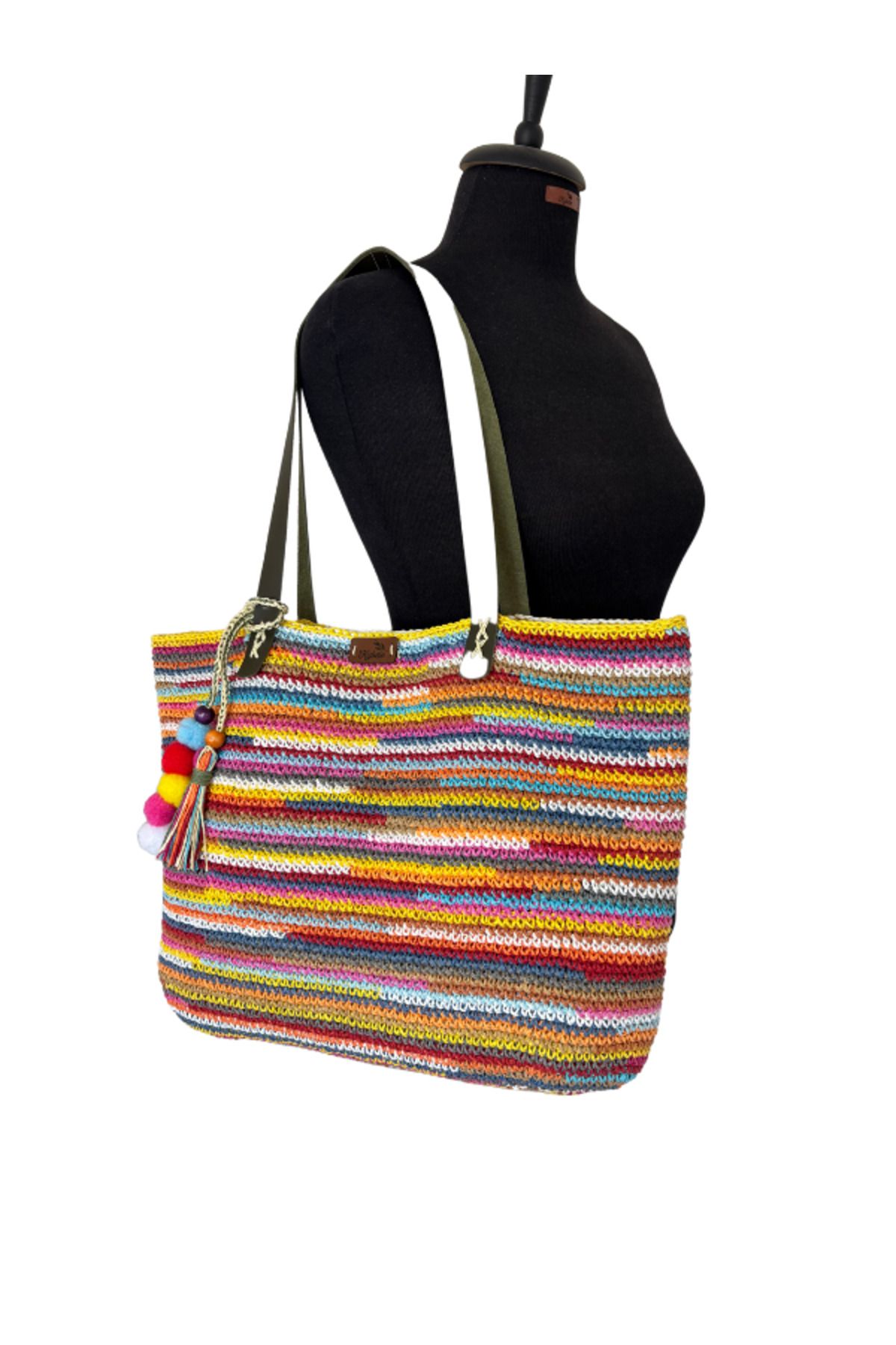 Kybele Handmade Büyük Boy Renkli Plaj Çantası