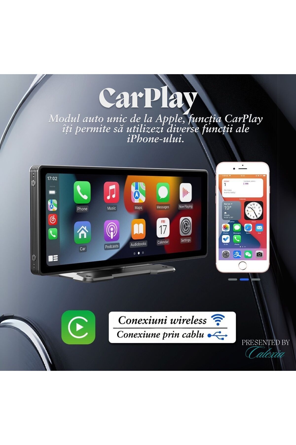 e-Wantay-Car Navigation 10.26" HD MP5, Wireless CarPlay & Android Auto, Bluetooth, Screen Mirroring, Black 3