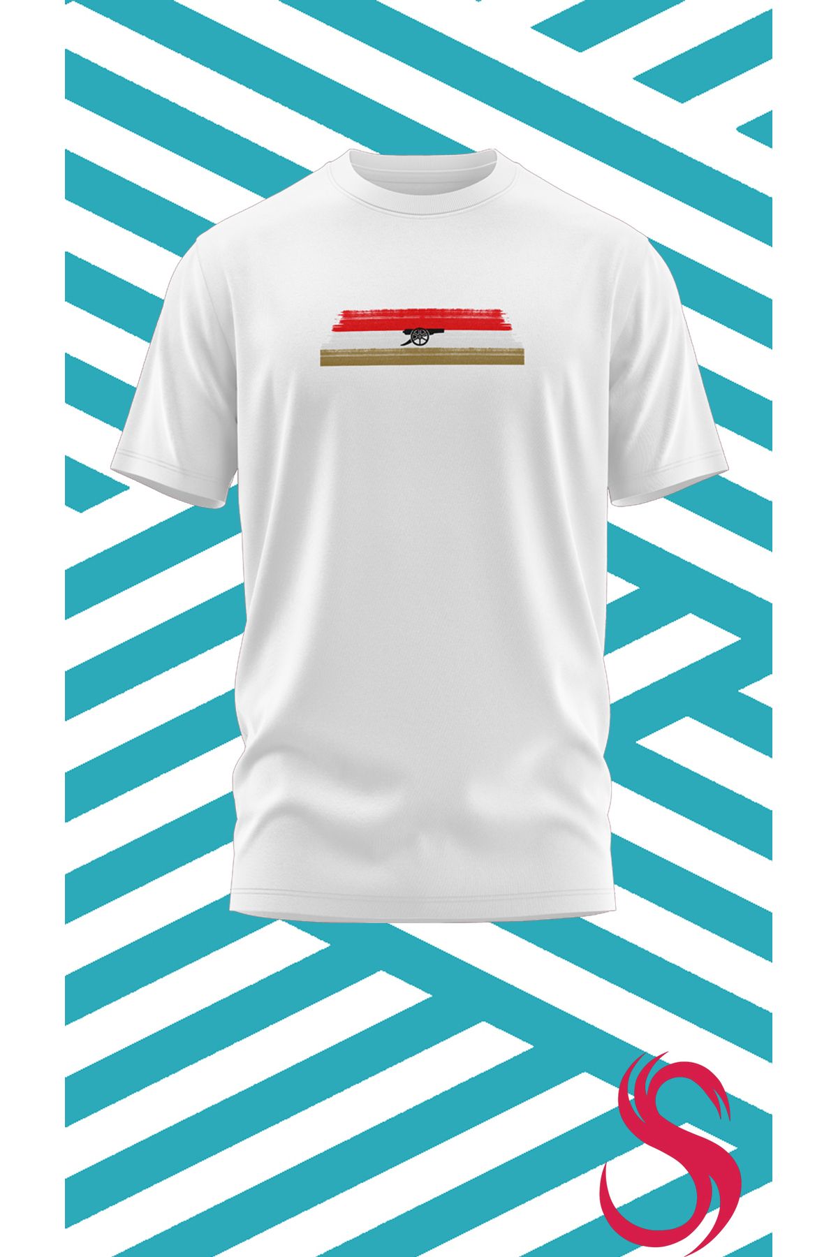 Scudetto T-Shirt Arsenal Brushstripe Unisex Tişört