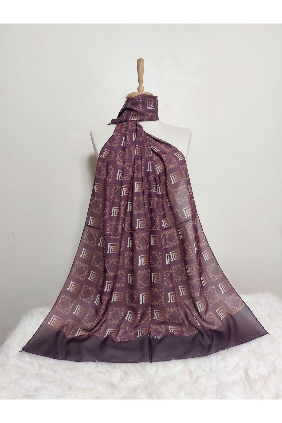 REMOMODA DESENLİ ŞİFON ŞAL 70 x 185 cm