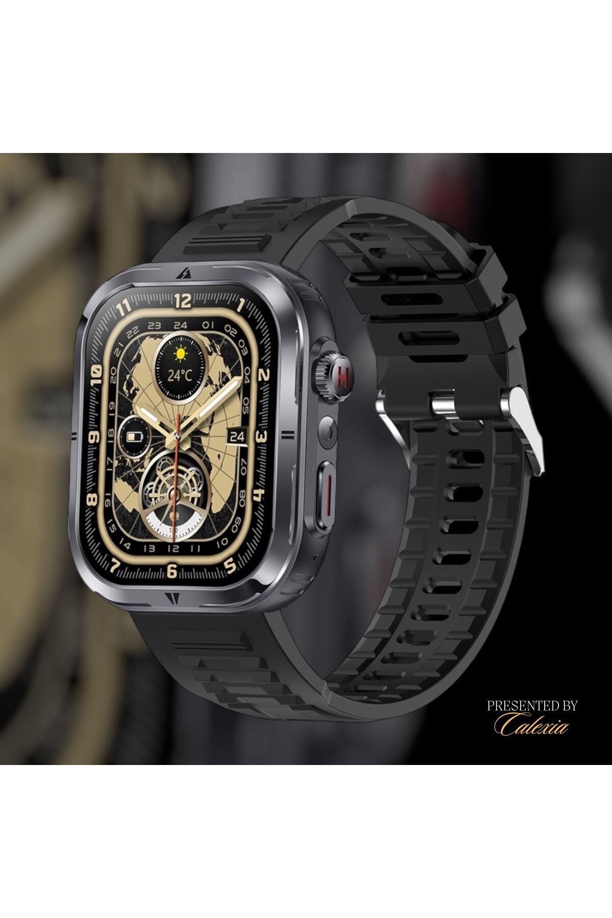 e-Wantay-Smartwatch MK86, IP68, 2.01" Screen, BT Call, AI Assistant, 2 Bracelets, Health Monitoring, Black 3