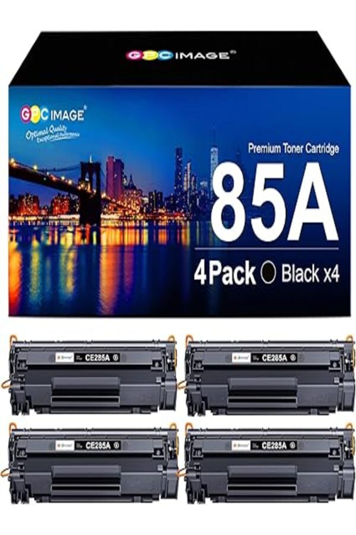 HP CE285A P1102W M1136 M1130 M1134 M1212NF M1213NF M1132MFP M1217NFW P1100, 4-Pack) AURA TONER