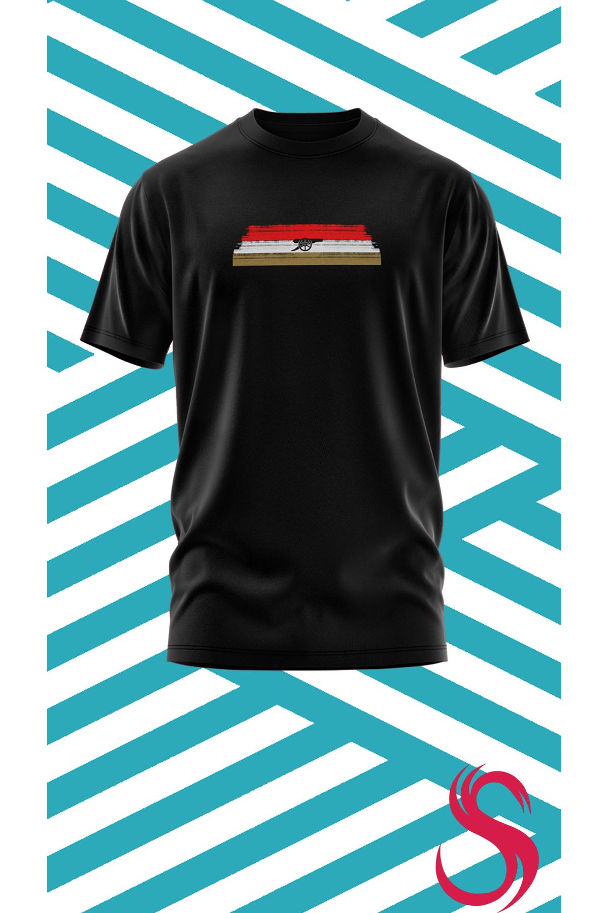 Scudetto T-Shirt Arsenal Brushstripe Unisex Tişört