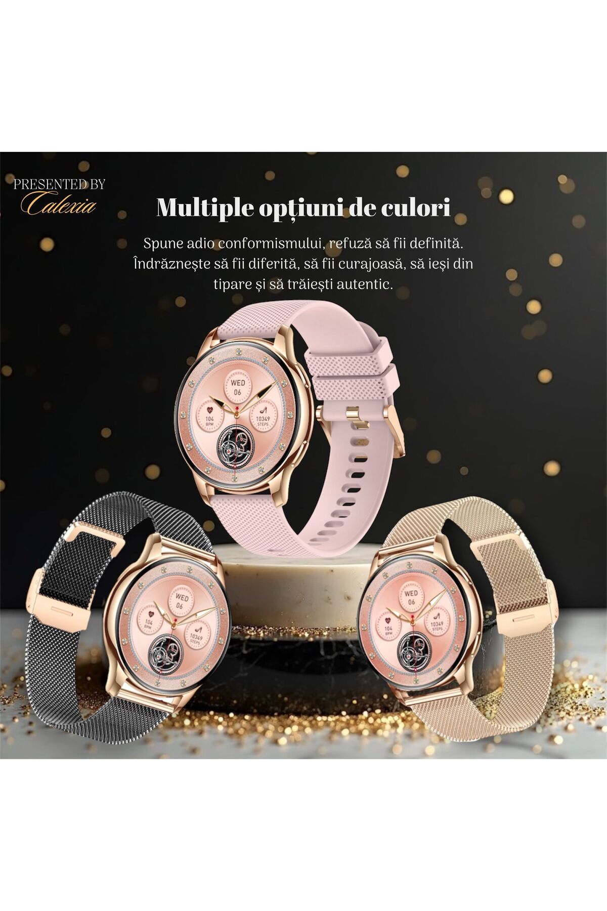 e-Wantay-Smartwatch Y11, Display 1.32", Ip67, Apel Bt, Ai Voice, 100 Sport, 2 Brățări, Android/ios 15