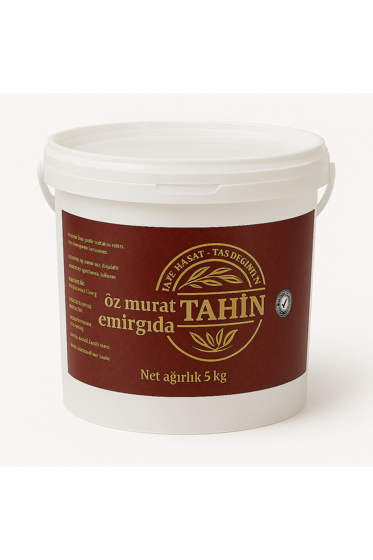 ÖZ MURAT EMİR GIDA Tahin 5 Kg – %100 Susam, Katkısız, Glütensiz, Yüksek Proteinli