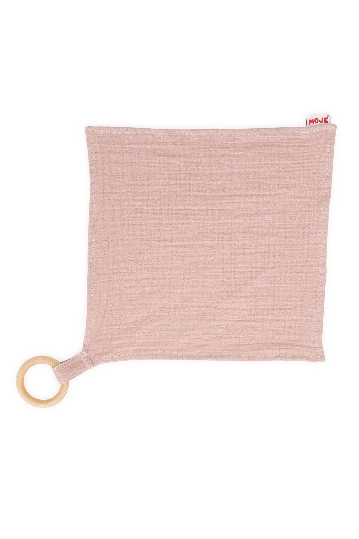 Moje Diş Kaşıyıcılı Müslin Ağız Mendili - Pembe