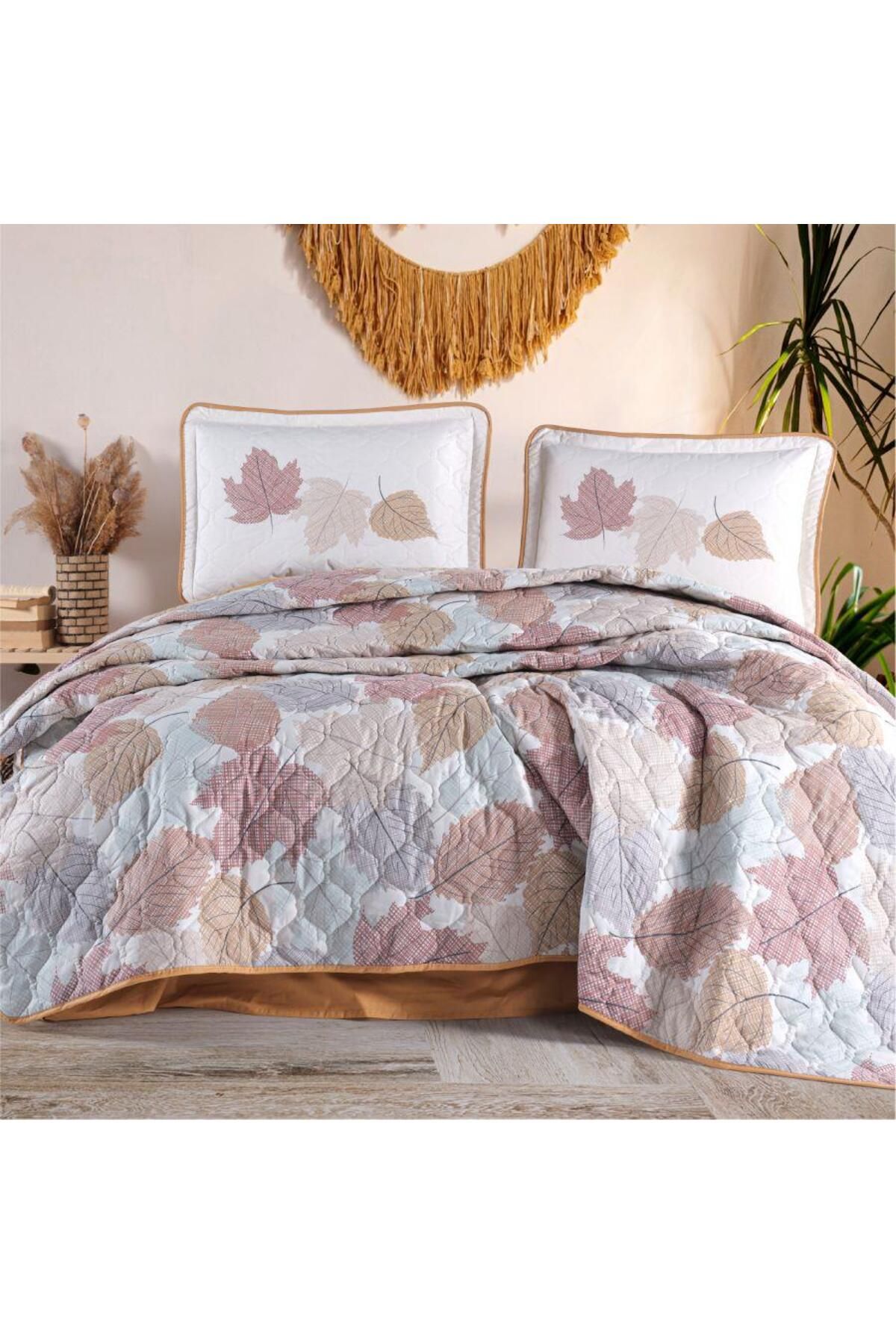 ROYAM-Clasy 100% Cotton Double Bedspread Set Samba V1 Ginger 4