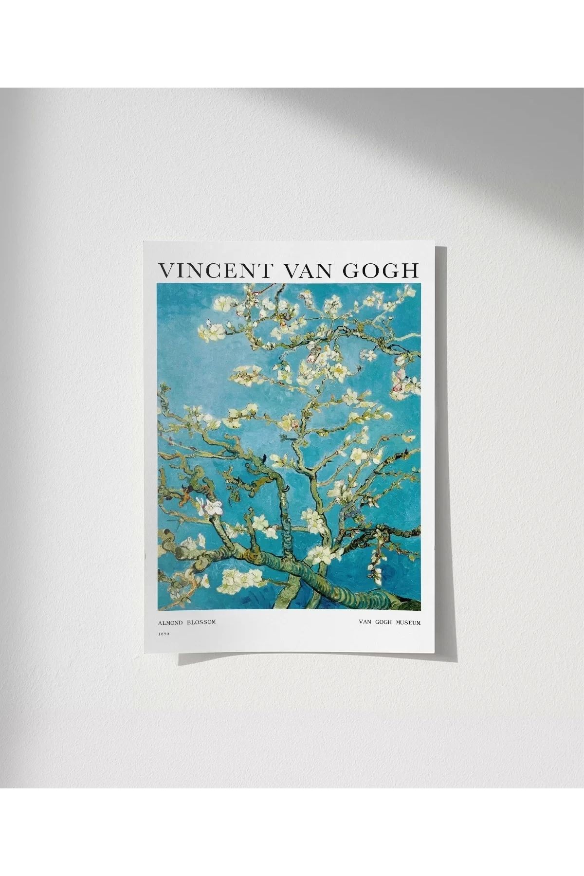 VOGLOO Çerçevesiz Poster Van Gogh Badem Çiçeği