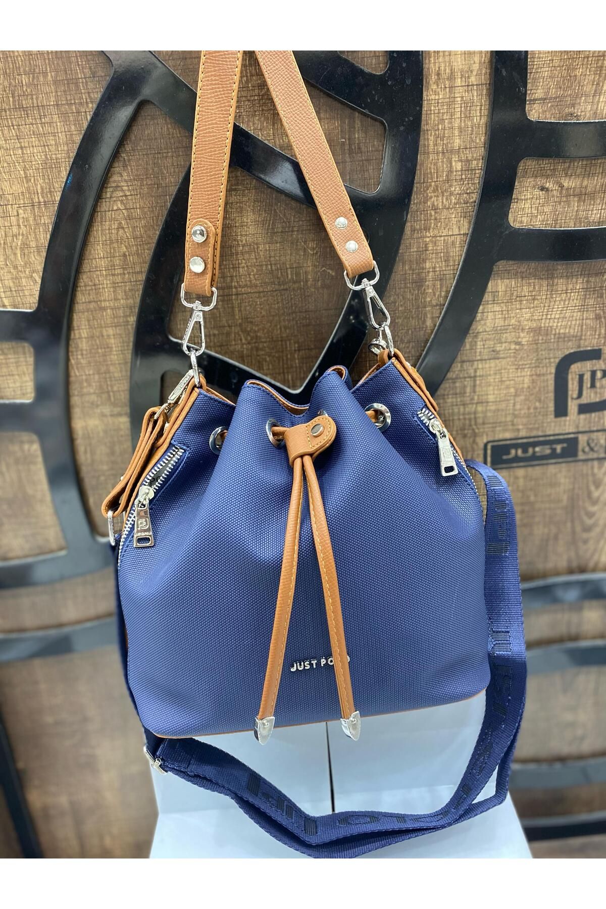 H&D COLLECTİON Çift Askılı Boğmalı Model Çapraz Ve Omuz Çantası Çok Kullanışlı 6060