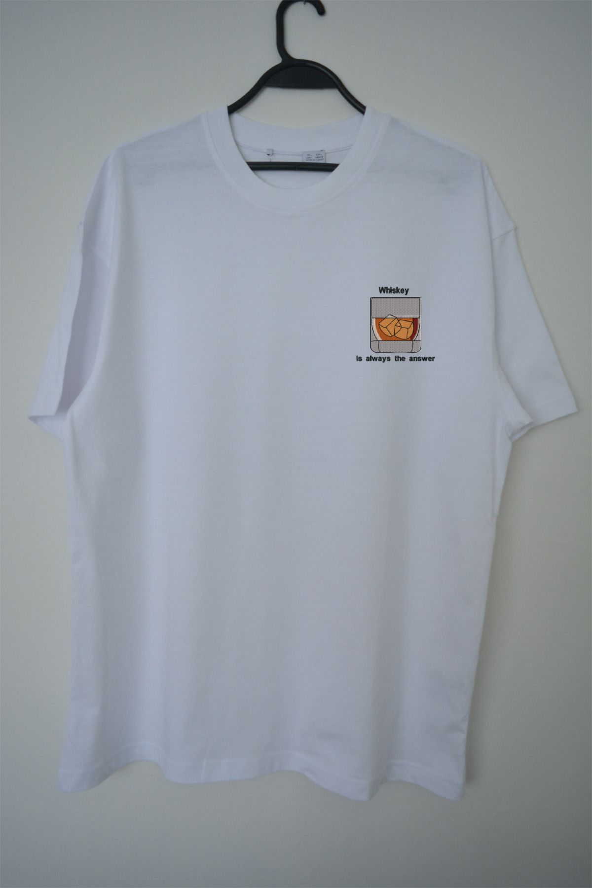 EldenStitch Whiskey Nakış İşlemeli Unisex Oversize T-Shirt