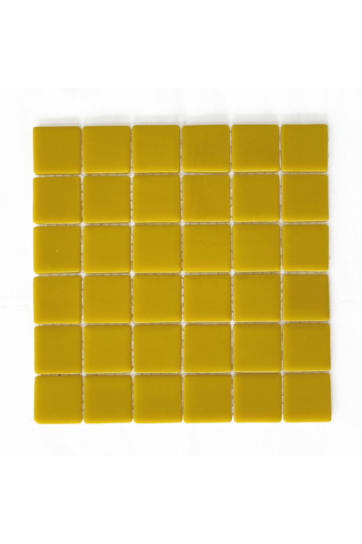 MozaiKristaL Tüm yüzeyler için 50x50mm. Sarı, 31,5x31,5cm. Fileli Cam Mozaik. (5 File Karo=0,5m2 Fiyatıdır)