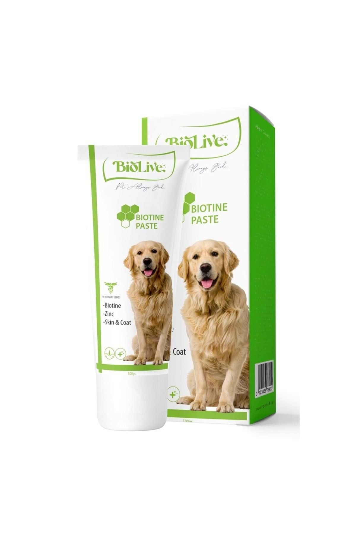 melfxxl eticaret Biolive Biotine Köpekler İçin Tüy Döküm Önleyici Pasta 100gr
